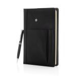 Swiss Peak Refillable notebook and pen set Black