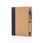 XD Collection Kraft spiral notebook with pen Aztec blue