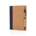 XD Collection Cork spiral notebook with pen Aztec blue