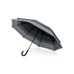 Swiss Peak AWARE™ 23" bis 27" erweiterbarer Regenschirm Schwarz/silber