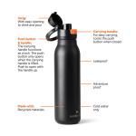 Nordic Drift Trail einwandige RCS Wasserflasche 750ml Schwarz