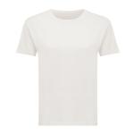 IQONIQ Yala women lightweight recycled cotton t-shirt, ivory white, pebble gray Ivory white, pebble gray | XXS
