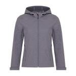 IQONIQ Makalu Damen Softshelljacke aus recyceltem Polyester, Vulkangrau meliert Vulkangrau meliert | XXS