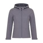 Iqoniq Makalu Damen Softshelljacke aus recyceltem Polyester, Vulkangrau meliert Vulkangrau meliert | XXS