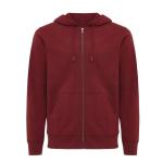 IQONIQ Abisko Zip-Kapuzenpullover aus recycelter Baumwolle, Burgunderrot Burgunderrot | XL