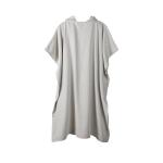 VINGA Tolo hammam terry beach poncho, grey Grey, off white