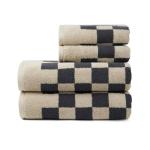 VINGA Elba OCS organic cotton towel, 4 pcs set, cream Cream,grey