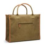 VINGA Bosler RCS recycled canvas office tote Green
