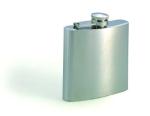 Hip flask, stainless steel calendered 