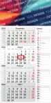 4-Monatskalender (Einblatt): Portooptimierter Einblatt-Monatskalender mit Streifenkalendarium, großzügiger Werbefläche und hochwertiger Werbung – inklusive 4C-Digitaldruck Light grey