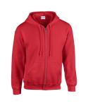 HB Zip Hooded sweatshirt, red Red | L