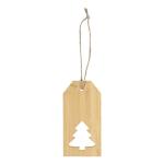 BamTag Geschenkanhänger, Weihnachtsbaum Natur blau