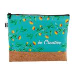 CreaBeauty Cork L RPET Individuelle Kosmetiktasche, natur Natur,schwarz
