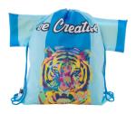 CreaDraw T RPET custom drawstring bag Aztec blue