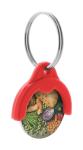 Token trolley coin keyring Red