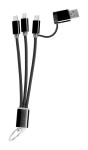 Frecles keyring USB charger cable Black
