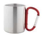 Bastic stainless steel mug Red/silver