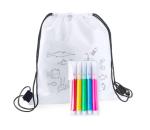 Backys colouring drawstring bag White