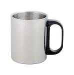 Gilbert stainless steel mug Silver/black