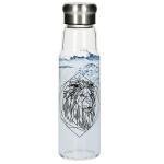 Glasflasche mit Hülle "Life" 0,55 l Transparent