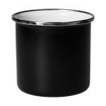 Emaille-Becher "Cozy", 300 ml, schwarz Schwarz/weiss