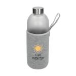 Glasflasche mit Hülle "Iced" 1,0 l Transparent