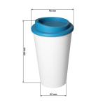 Kaffeebecher "Premium", upcycling Weiß