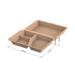 Menübox "ToGo" XL, 3-geteilt Braun