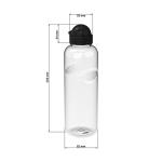 Drinking bottle Carve "Junior" 1 l Transparent blue