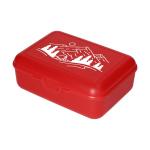 Lunch box "School Box" deluxe, without separating sleeve American red