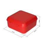 Vorratsdose "Cube" deluxe, mit Trennschale Amerika rot