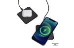 2259 | Xoopar Iné Wireless Fast Charger - Recycled Leather 15W Schwarz