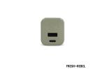 2WC30 I Fresh 'n Rebel Mini Charger USB-C + A PD // 30W Green