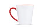 Mug subli Melbourne colored edge & handle 300ml White/red