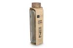 InSideOut Recycelte Glaswasserflasche ReuuZ mit Holzverschluss 650 ml Transparent
