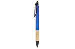 3-Farben-Stift mit Bambusgriff Blau