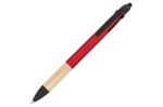 3-colour pen with bamboo grip 