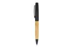 Metal Ball pen bamboo in tube Black