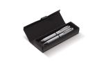 Pen set 2 stripes barrel metal 