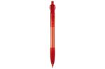 Cosmo ball pen transparent rubber round clip Transparent red