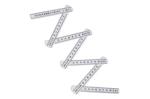 Calibrated foldable ruler 1m White