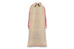 Jute-style bottle pouch 14 x 34 cm Nature