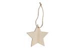 Sternförmiges Weihnachtsornament aus Holz Natur