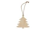 Baumförmiges Weihnachtsornament aus Holz Natur