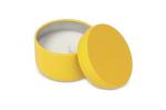 Asana unscented plant based candle in recycled tin Yellow