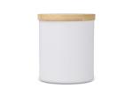 Bhakti scented plant based candle in recycled aluminium jar White