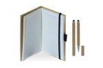 Cardboard notebook A6 + pen LT87949 Brown