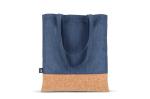 Carrier bag R-PET &amp; cork 35 x 40cm Dark blue