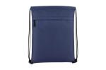 PU coated R-PET 600D Drawstring bag 33 x 42 cm Dark blue