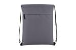 PU coated R-PET 600D Drawstring bag 33 x 42 cm Convoy grey